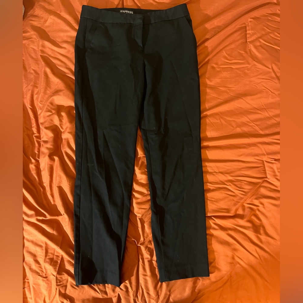 Express Black Columnist Mid Rise Dress Pants